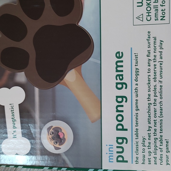 New Mini Pug Pong Game - The Classic Table Tennis w/ a DoggyTwist - Picture 3 of 4